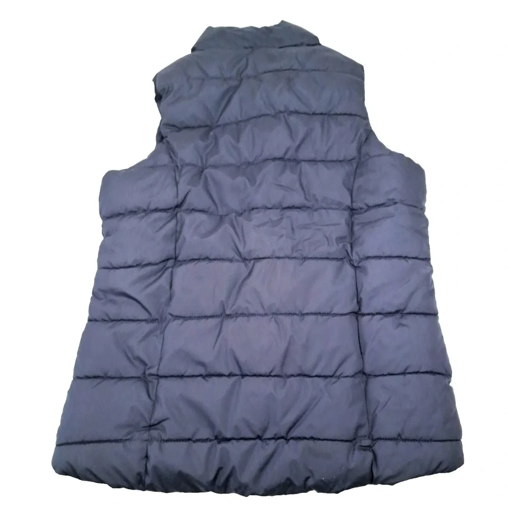 Old Navy Puffer Vest‎ Frost Free Fleece Lined Girls L 10-12 Blue Outdoors Cozy